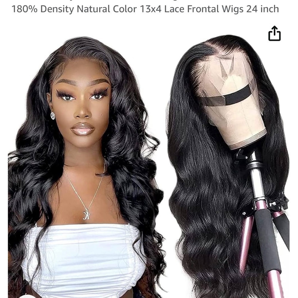 Natural real human hair wavy wig 28 in